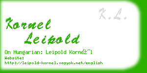 kornel leipold business card